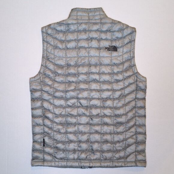 The North Face Mens S Thermoball Insulated Puffer Vest Gray Silver Hike Gorpcore - Picture 6 of 14